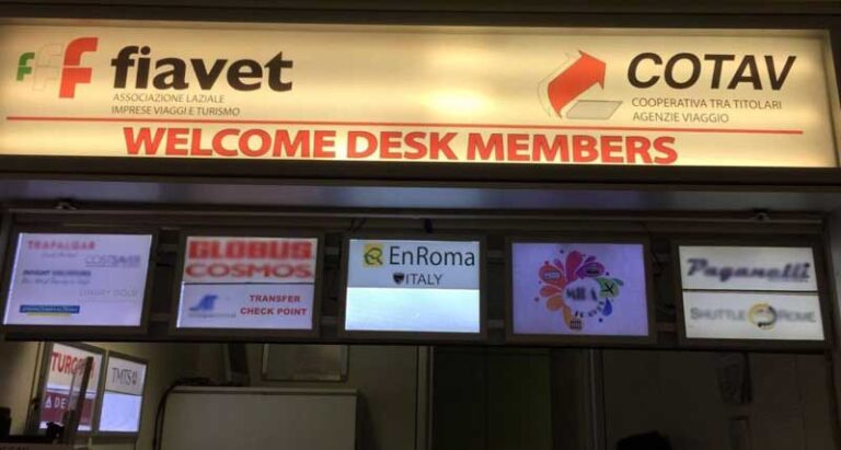 mostrador en roma transfers aeropuerto fiumicino